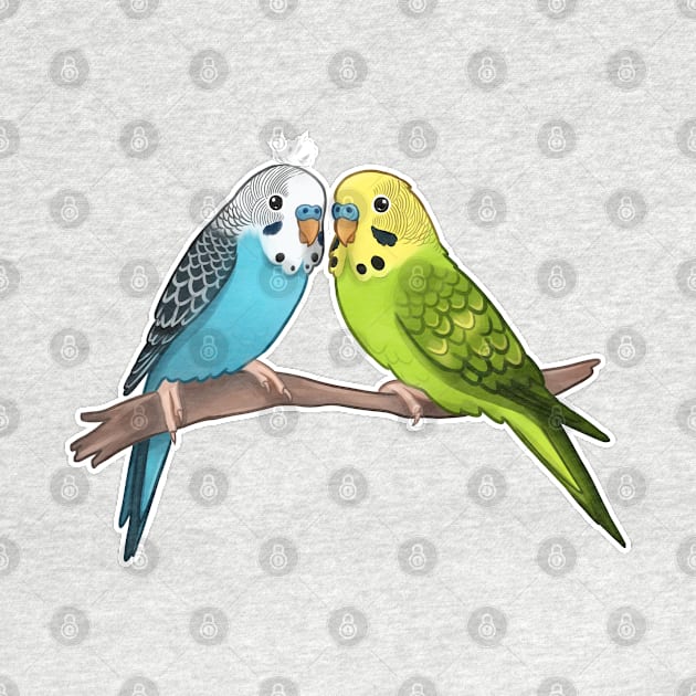 Cute Budgies by merue